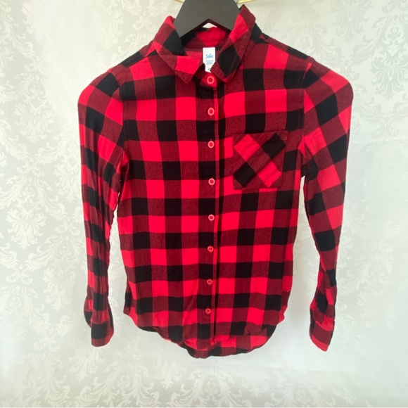 Girls Flannel, Buffalo Check, Justice, SZ (10) - Picture 1 of 6